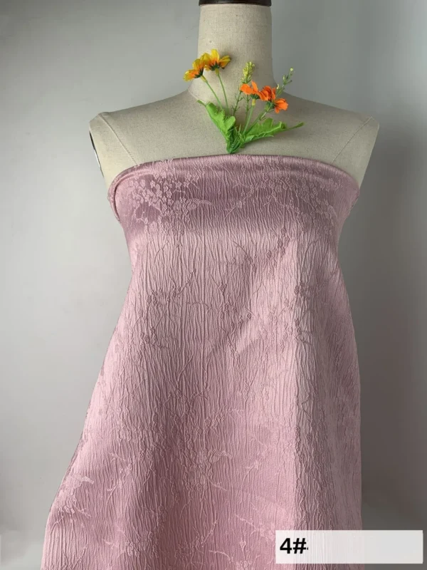 New Jacquard Embossed Plum Embossed Crepe Three-dimensional Texture Dress Cheongsam Shirt Fabric - Image 6