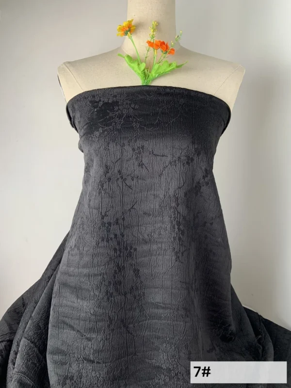 New Jacquard Embossed Plum Embossed Crepe Three-dimensional Texture Dress Cheongsam Shirt Fabric - Image 8