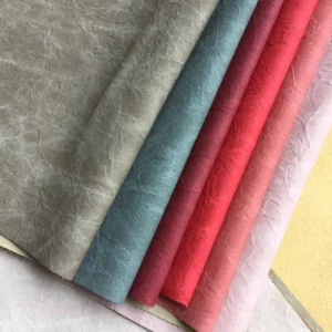 Leather Washed Shoe Material Bag Fabric