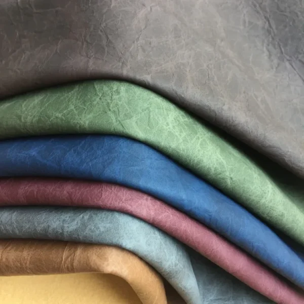 Leather Washed Shoe Material Bag Fabric - Image 3