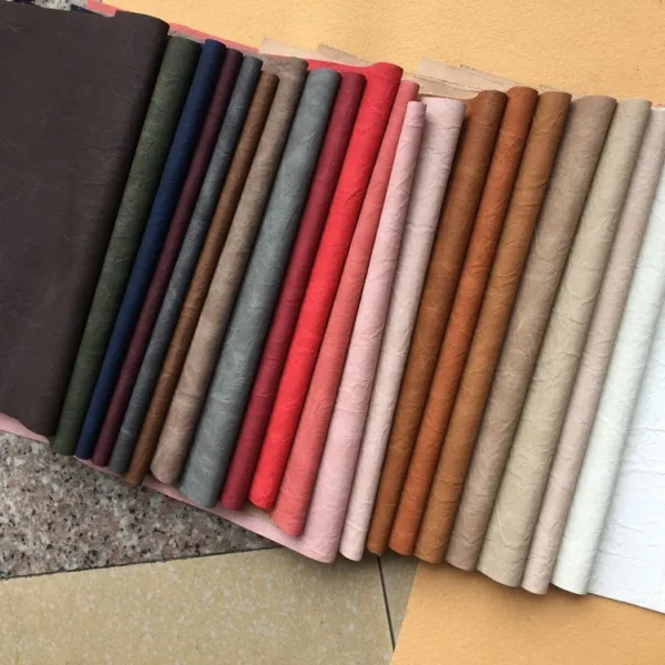 Leather Washed Shoe Material Bag Fabric - Image 4