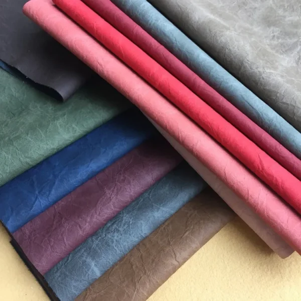 Leather Washed Shoe Material Bag Fabric - Image 6