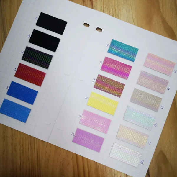 Colorful Snakeskin PU Leather Fabric - Image 7