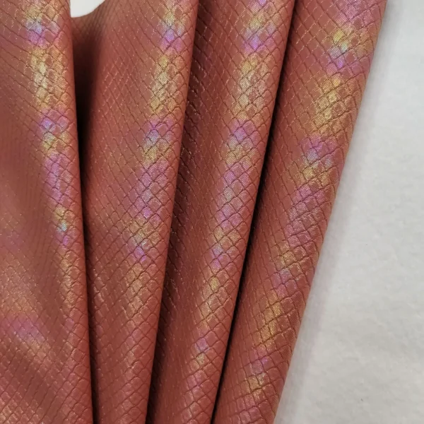 Colorful Snakeskin PU Leather Fabric - Image 8